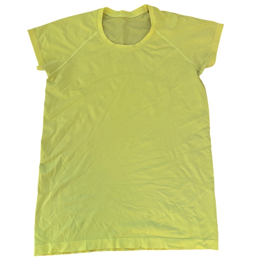 Lululemon Swiftly Tech Short Sleeve 2.0 Crewneck Shirt Neon Yellow Lime Size 12‎